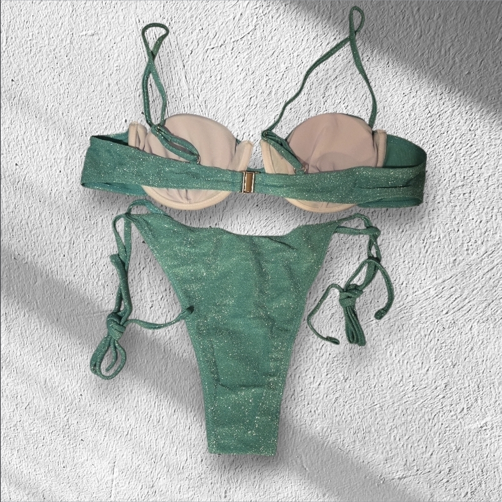 Bikini Set, Sparkling Green Size Large-NWT - Picture 3 of 4